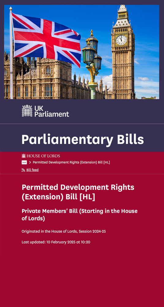 Permitted Development Rights (Extension) Bill